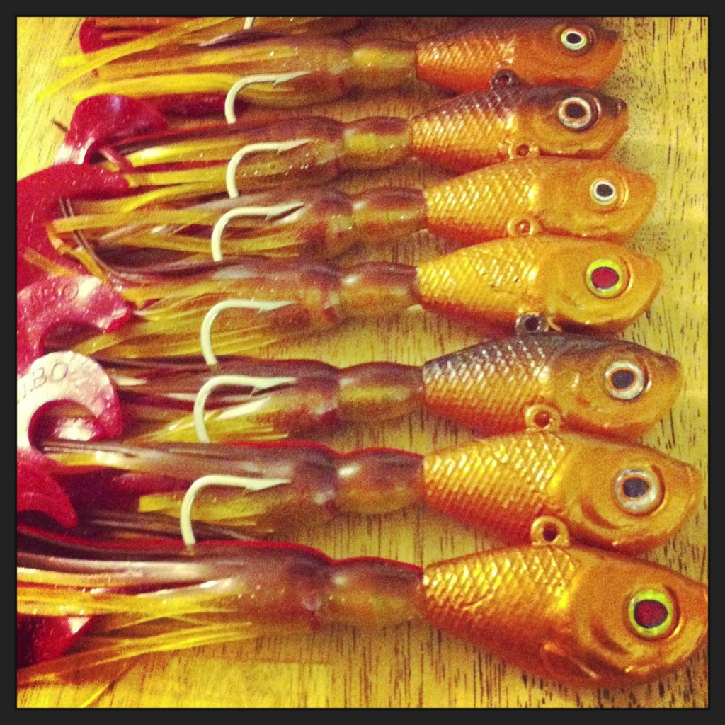 New Copper color LINGCOD JIGS made with internal rattle Drives the Lingcod wild!