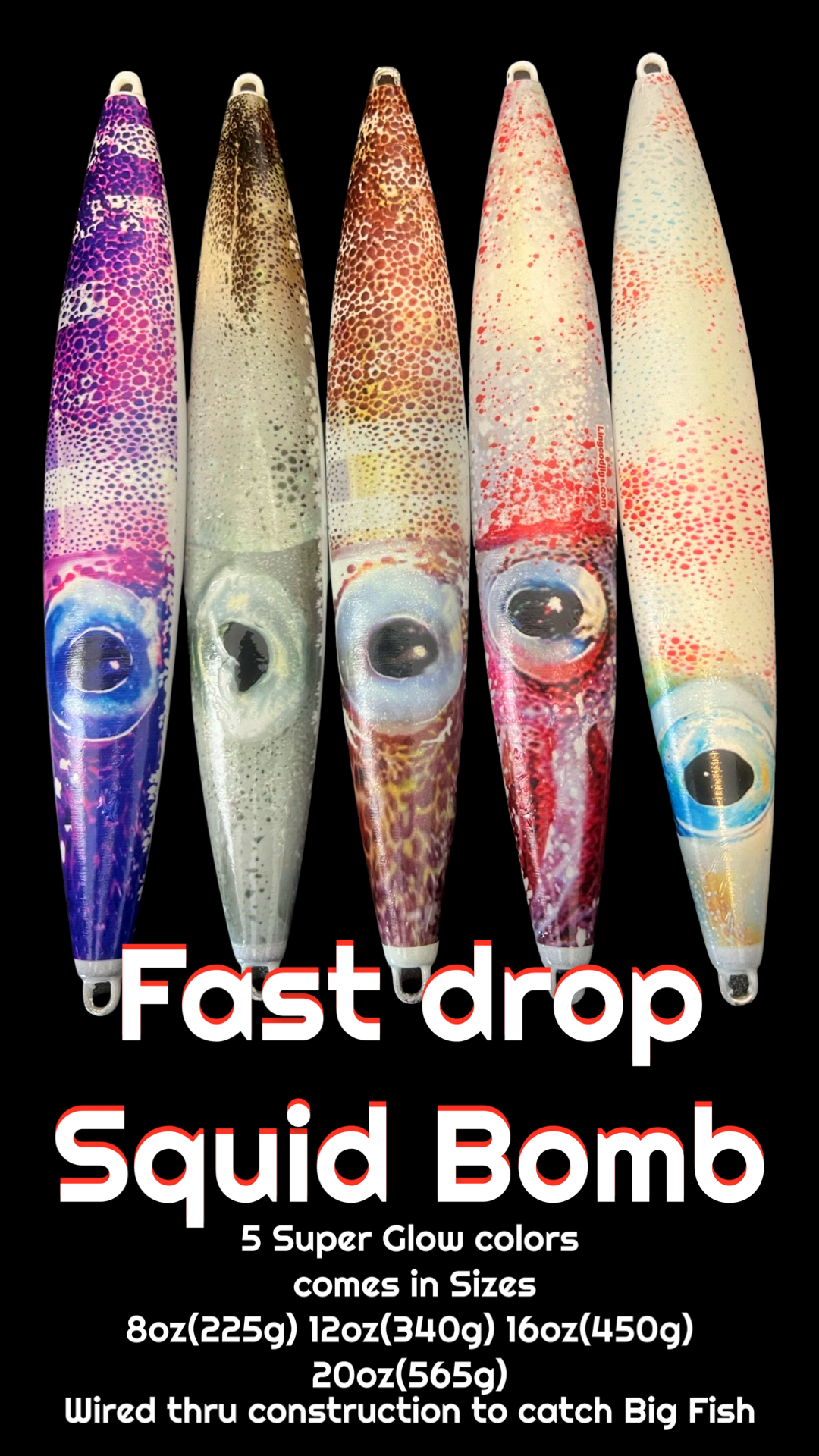 Livingsquid fast sink Squid Bomb jig