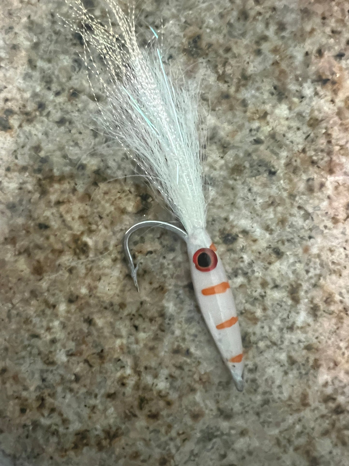 5/0 Glow in the Dark Orange Creamsicle Squid Fly