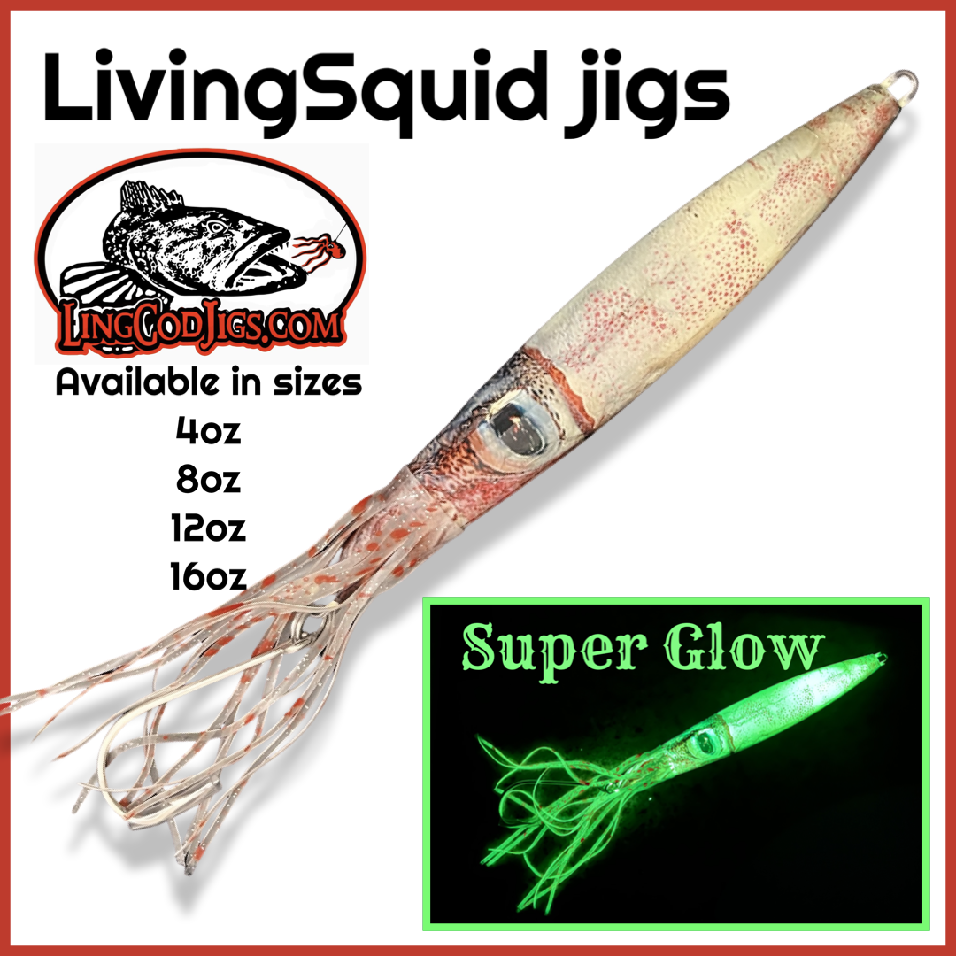 LivingSquid Jig (Red Spawn) – Lingcodjigs.com